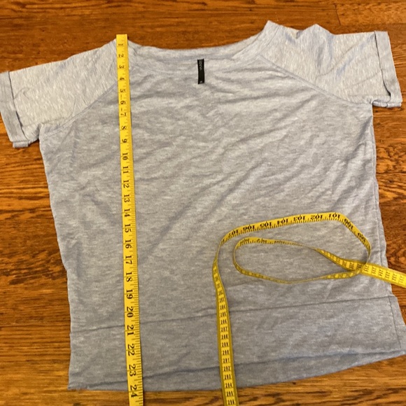 SAVVI MD Light Blue (Denim) Relaxed French Terry Short Sleeve Top - Picture 11 of 13